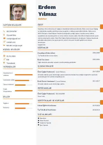 Doktor Cv Örnekleri cv indir